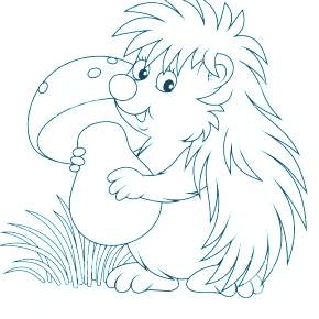 Раскраска Ежик Раскраска Ежик