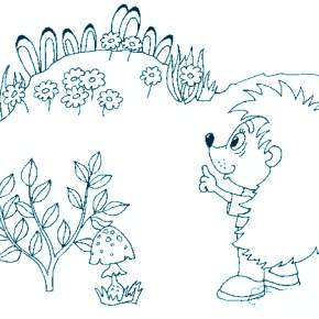 Раскраска Ежик Раскраска Ежик