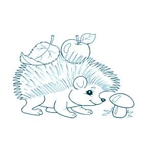 Раскраска Ежик Раскраска Ежик