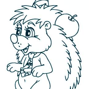 Раскраска Ежик Раскраска Ежик