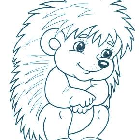 Раскраска Ежик Раскраска Ежик