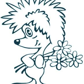 Раскраска Ежик Раскраска Ежик