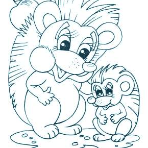 Раскраска Ежик Раскраска Ежик