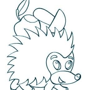 Раскраска Ежик Раскраска Ежик