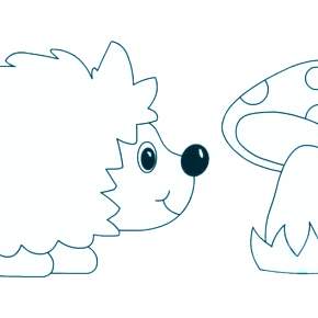 Раскраска Ежик Раскраска Ежик