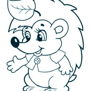 Раскраска Ежик Раскраска Ежик