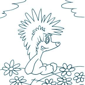 Раскраска Ежик Раскраска Ежик