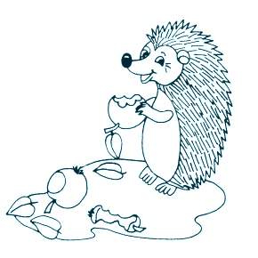 Раскраска Ежик Раскраска Ежик
