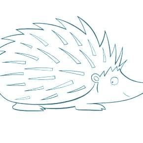 Раскраска Ежик Раскраска Ежик