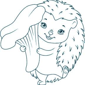 Раскраска Ежик Раскраска Ежик