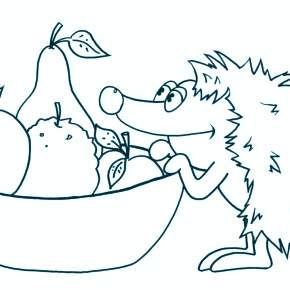 Раскраска Ежик Раскраска Ежик