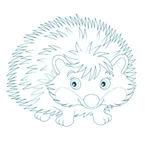 Раскраска Ежик Раскраска Ежик