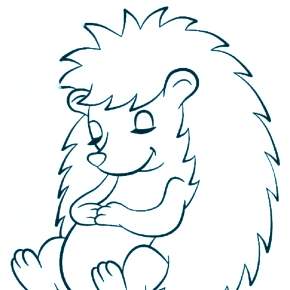 Раскраска Ежик Раскраска Ежик