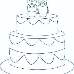 Раскраска Торт Раскраска Торт