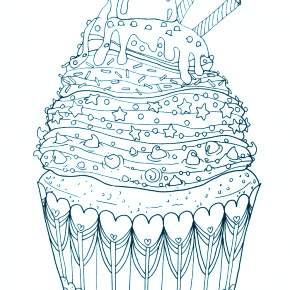 Раскраска Торт Раскраска Торт