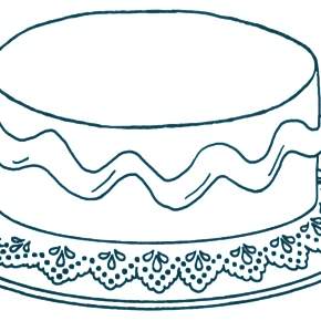 Раскраска Торт Раскраска Торт