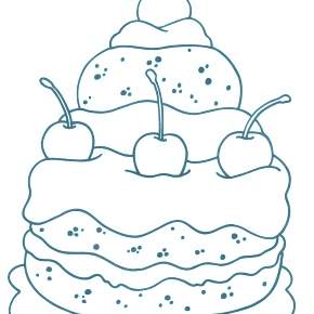 Раскраска Торт Раскраска Торт