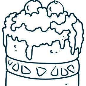 Раскраска Торт Раскраска Торт