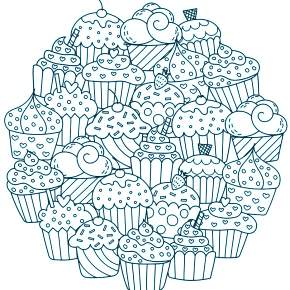 Раскраска Торт Раскраска Торт