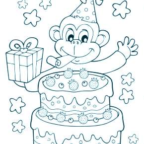Раскраска Торт Раскраска Торт
