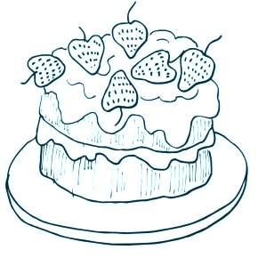 Раскраска Торт Раскраска Торт