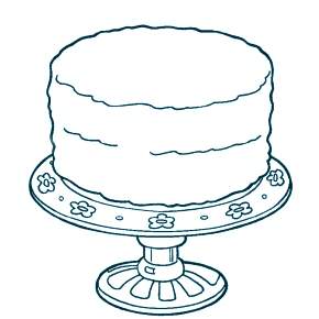 Раскраска Торт Раскраска Торт