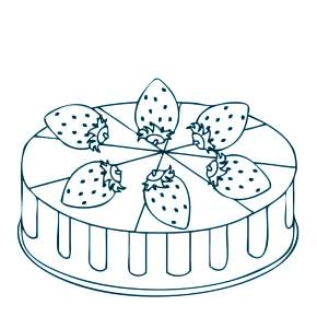 Раскраска Торт Раскраска Торт