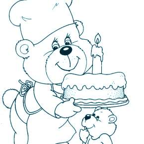 Раскраска Торт Раскраска Торт