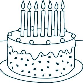 Раскраска Торт Раскраска Торт