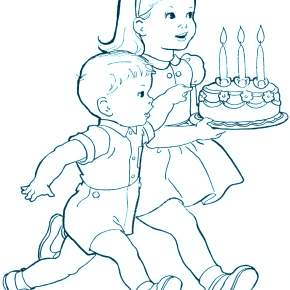 Раскраска Торт Раскраска Торт