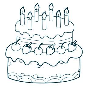 Раскраска Торт Раскраска Торт