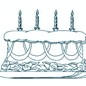 Раскраска Торт Раскраска Торт