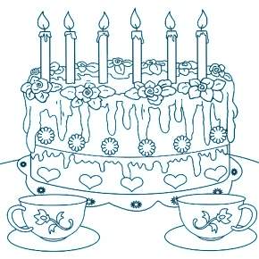 Раскраска Торт Раскраска Торт