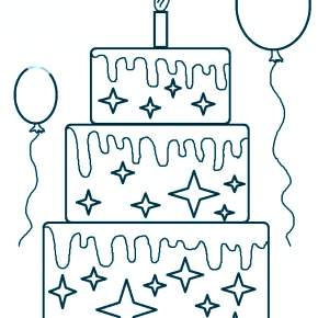 Раскраска Торт Раскраска Торт