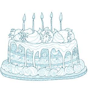 Раскраска Торт Раскраска Торт