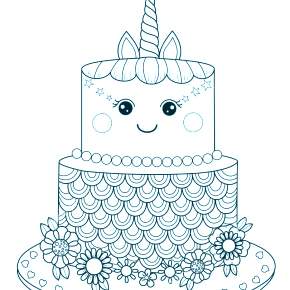 Раскраска Торт Раскраска Торт