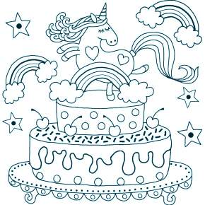 Раскраска Торт Раскраска Торт
