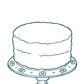 Раскраска Торт Раскраска Торт