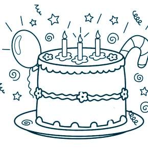 Раскраска Торт Раскраска Торт