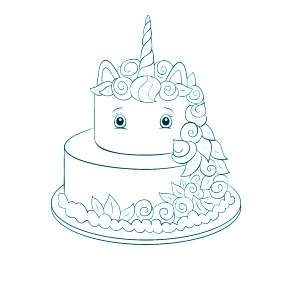 Раскраска Торт Раскраска Торт