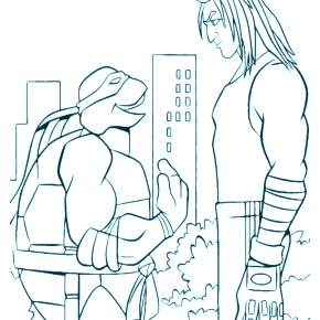 Раскраска Ниндзя и Ниндзя Черепашки Раскраска Ниндзя и Ниндзя Черепашки