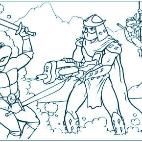 Раскраска Ниндзя и Ниндзя Черепашки Раскраска Ниндзя и Ниндзя Черепашки