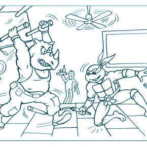 Раскраска Ниндзя и Ниндзя Черепашки Раскраска Ниндзя и Ниндзя Черепашки