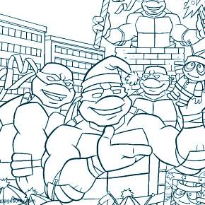 Раскраска Ниндзя и Ниндзя Черепашки Раскраска Ниндзя и Ниндзя Черепашки