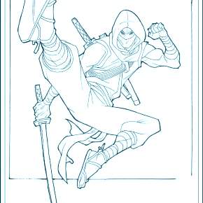 Раскраска Ниндзя и Ниндзя Черепашки Раскраска Ниндзя и Ниндзя Черепашки