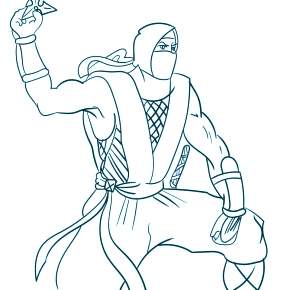 Раскраска Ниндзя и Ниндзя Черепашки Раскраска Ниндзя и Ниндзя Черепашки