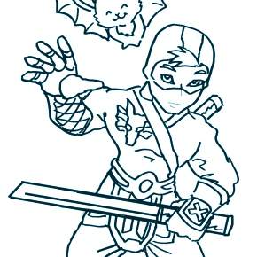 Раскраска Ниндзя и Ниндзя Черепашки Раскраска Ниндзя и Ниндзя Черепашки