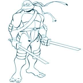 Раскраска Ниндзя и Ниндзя Черепашки Раскраска Ниндзя и Ниндзя Черепашки