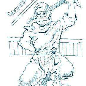 Раскраска Ниндзя и Ниндзя Черепашки Раскраска Ниндзя и Ниндзя Черепашки