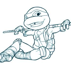 Раскраска Ниндзя и Ниндзя Черепашки Раскраска Ниндзя и Ниндзя Черепашки